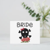 Skull Bride Briefkaart (Staand voorkant)