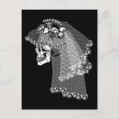 Skull Bride Briefkaart (Voorkant)