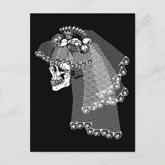 Skull Bride Briefkaart (Voorkant)