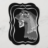 Skull Bride Invitation Kaart (Voorkant / Achterkant)