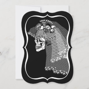 Skull Bride Invitation Kaart