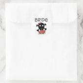 Skull Bride Ronde Sticker (Tas)