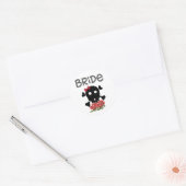 Skull Bride Ronde Sticker (Envelop)