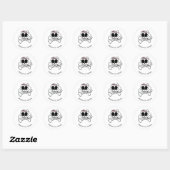 Skull Bride Ronde Sticker (Vel)