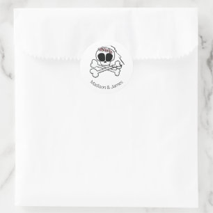 Skull Bride Ronde Sticker