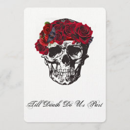 Skull bruiloft uitnodiging - tot de dood ons deel