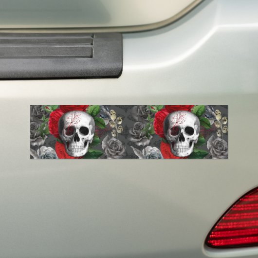 Skull Bumpersticker (Op auto)
