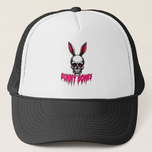 Skull Bunny – Dark Easter Art - boné Trucker Pet (Voorkant)