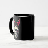 Skull Bunny – Dark Easter Art - caneca Mok (Voorkant links)