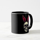 Skull Bunny – Dark Easter Art - caneca Mok (Voorkant rechts)