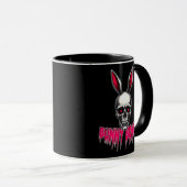 Skull Bunny – Dark Easter Art - caneca Mok (Voorkant rechts)