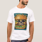 Skull Burger Monster Art T-shirt (Voorkant)
