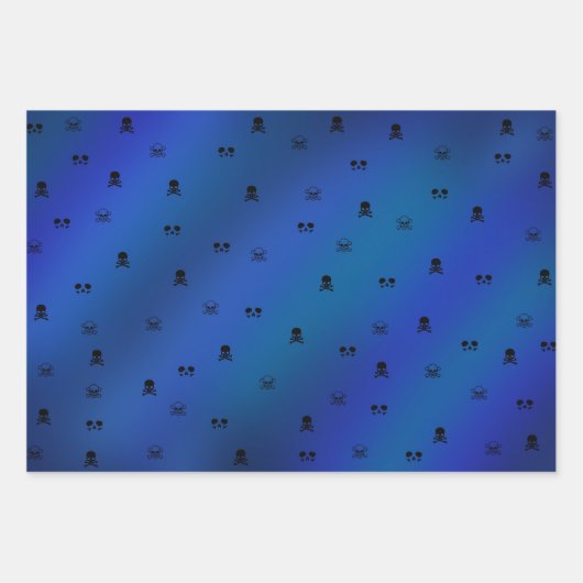 Skull cadeau papier set inpakpapier vel (Voorkant)