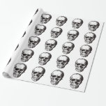 Skull Cadeaupapier<br><div class="desc">Kunststijl pop Digitale kunstschilders schedel</div>