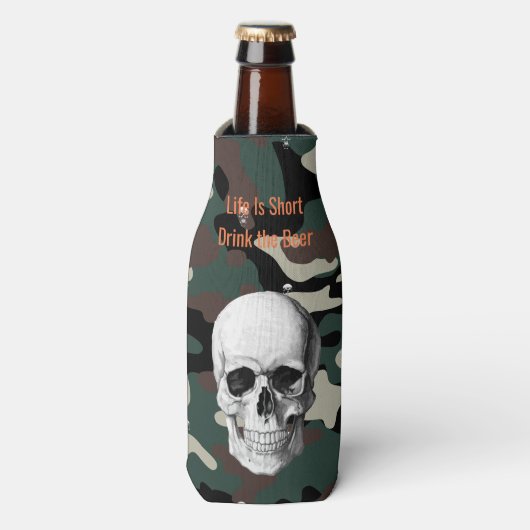 Skull Camo Flesjeskoeler (Fles Voorkant)