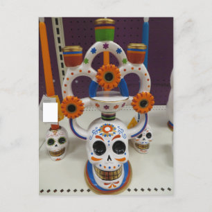 Skull Candle Holder Briefkaart