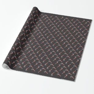 Skull Candy Cane Cadeaupapier