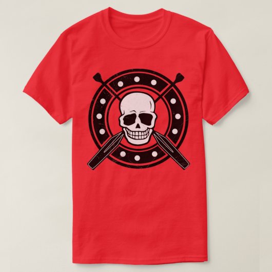 Skull Canoe Canoeing Lover Pirate Lover Gift Idea T-shirt (Design voorkant)