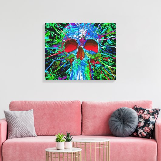 Skull Canvas Afdruk (Insitu (Woonkamer))