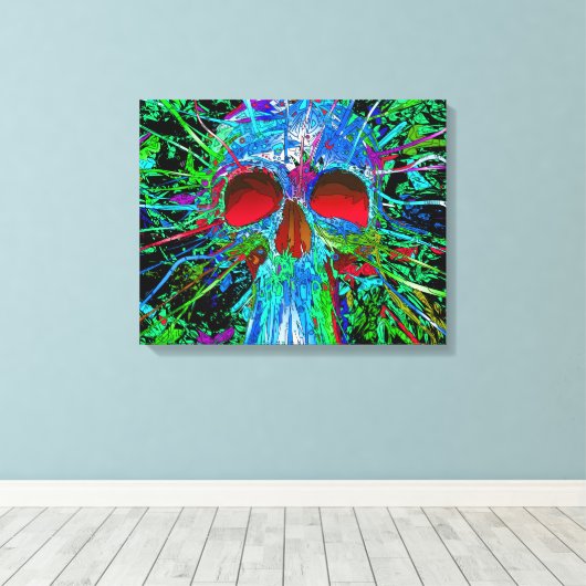 Skull Canvas Afdruk (Insitu (Houten vloer))