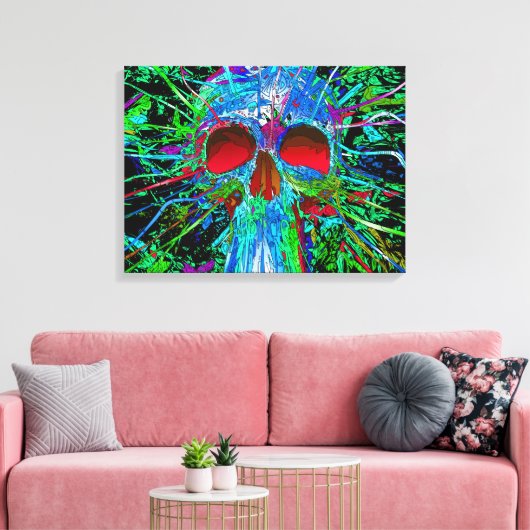 Skull Canvas Afdruk (Insitu (Woonkamer))