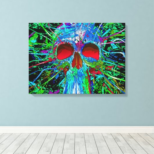 Skull Canvas Afdruk (Insitu (Houten vloer))