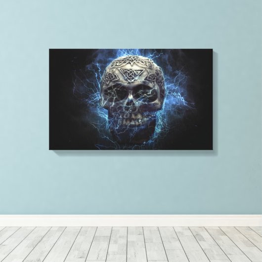 Skull Canvas Afdruk (Insitu (Houten vloer))
