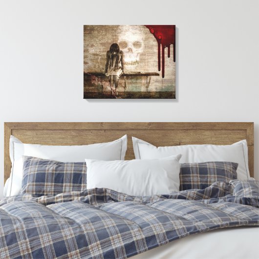Skull Canvas Afdruk (Insitu (Slaapkamer))