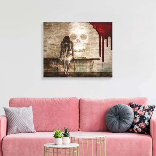 Skull Canvas Afdruk (Insitu (Woonkamer))