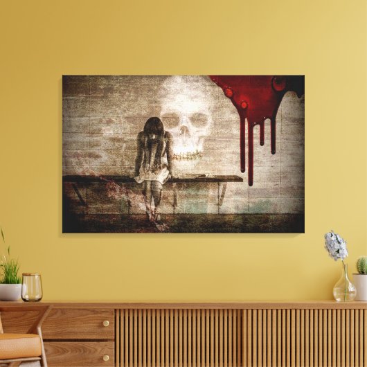 Skull Canvas Afdruk (Insitu (Woonkamer))