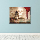 Skull Canvas Afdruk (Insitu (Houten vloer))