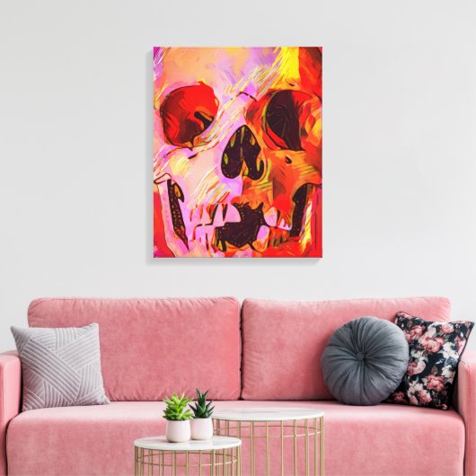 Skull Canvas Afdruk (Insitu (Woonkamer))