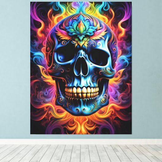 Skull Canvas Print (Insitu (Houten vloer))