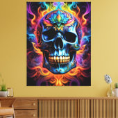 Skull Canvas Print (Insitu (Woonkamer))