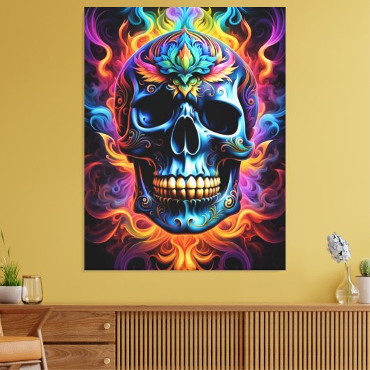 Skull Canvas Print (Insitu (Woonkamer))