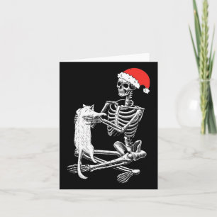 Skull Cat Christmas Kaart