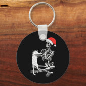 Skull Cat Christmas Sleutelhanger (Voorkant)