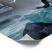 Skull Cat Shadow Work Witchy AI Art Matte Value Poster (Hoek)