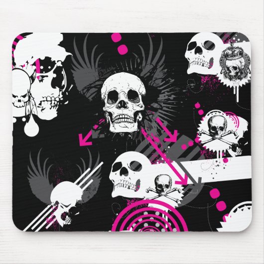 Skull Chaos Mousepad Muismat (Voorkant)