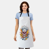 Skull Chef Kitchen Master Schort (Gedragen)