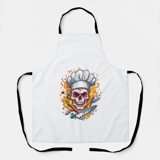 Skull Chef Kitchen Master Schort (Voorkant)