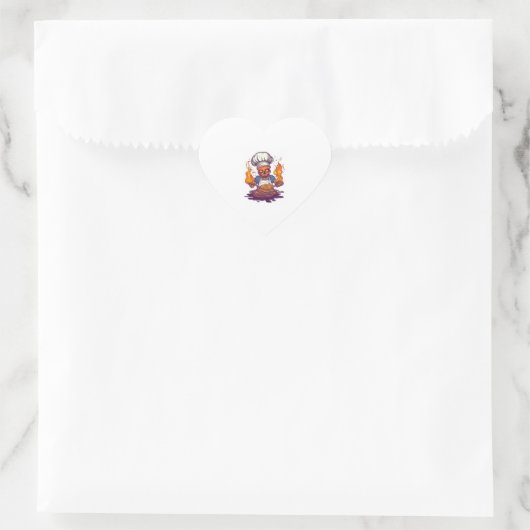 Skull Chef Madness � Funny Cooking Skeleton Hart Sticker (Tas)