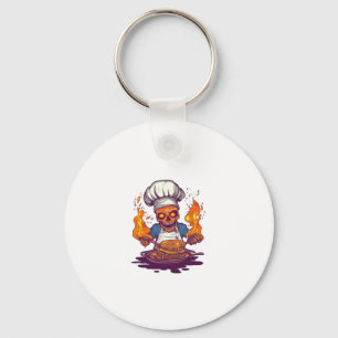 Skull Chef Madness � Funny Cooking Skeleton Sleutelhanger