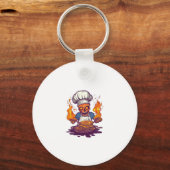 Skull Chef Madness � Funny Cooking Skeleton Sleutelhanger (Voorkant)