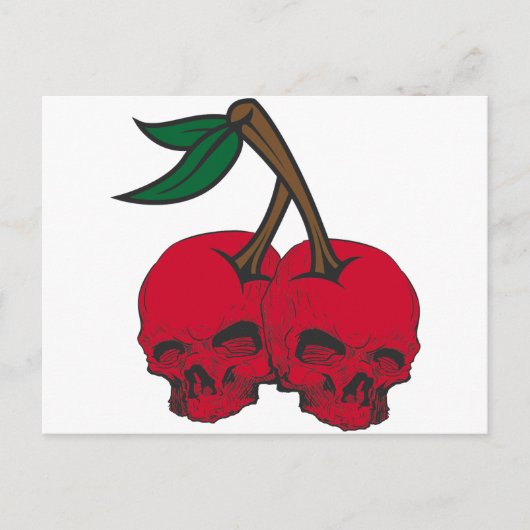 Skull Cherries Briefkaart (Voorkant)