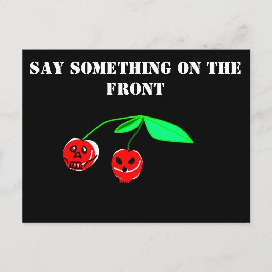 Skull Cherries Briefkaart (Voorkant)