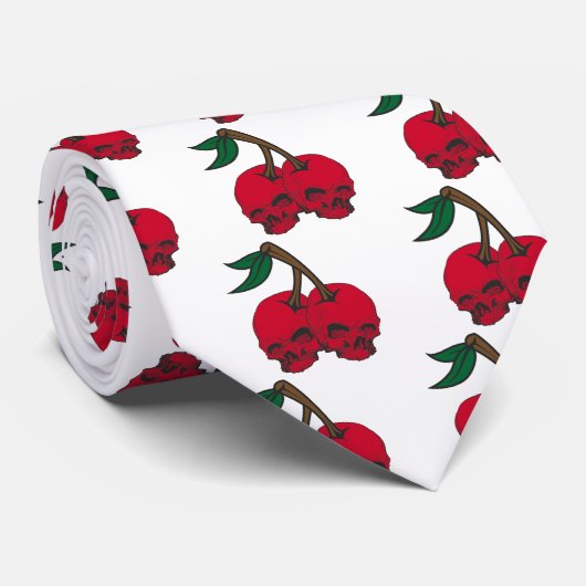 Skull Cherries Stropdas (Opgerold)