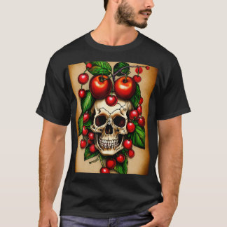 Skull Cherries-Tattoo T-shirt