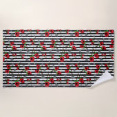 Skull Cherry Beach Towel Strandlaken (Voorkant)