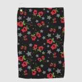 Skull Cherry Golf Towel Golfhanddoek (Voorkant)